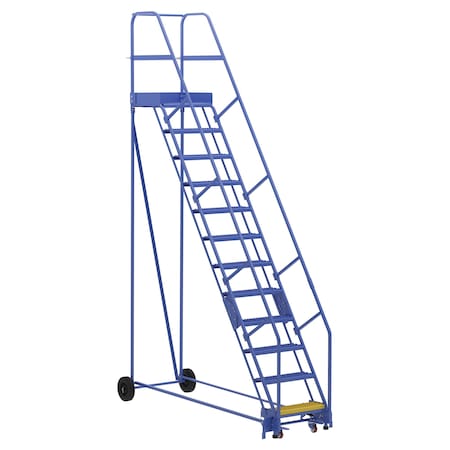 Vestil 156 H Steel Warehouse Ladder, 58 deg Grip, 12 Step, 21", 12 Steps LAD-12-21-G